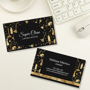 Reinigungsservice für berufliche Goldmedaille Visitenkarte