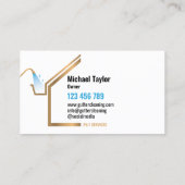 Reinigungsservice für berufliche Gutter Visitenkarte (Rückseite)