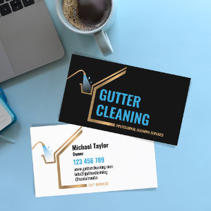 Reinigungsservice für berufliche Gutter Visitenkarte