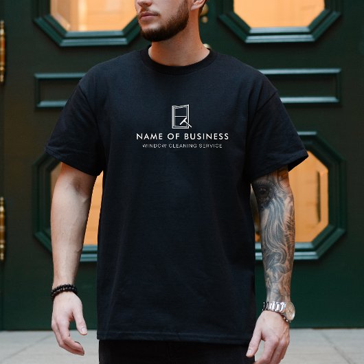 Reinigungsservice für berufliche Logofenster T-Shirt