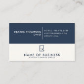 Reinigungsservice für berufliche Logofenster Visitenkarte (Rückseite)