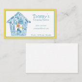 Reinigungsservice für Blaue und Gelbe Häuser Ca Visitenkarte (Vorne/Hinten)