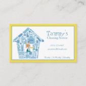Reinigungsservice für Blaue und Gelbe Häuser Ca Visitenkarte (Vorderseite)