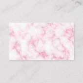 Reinigungsservice für Cartoon mit rosa Marmor Visitenkarte (Rückseite)