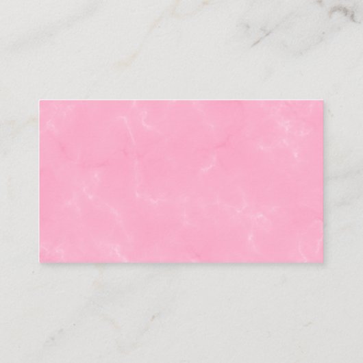 Reinigungsservice für Cartoon mit rosa Marmor Visitenkarte (Rückseite)