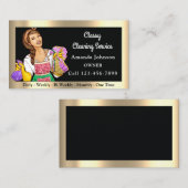 Reinigungsservice für das Klassenzimmer Gerahmt Visitenkarte (Vorne/Hinten)