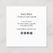 Reinigungsservice für Diamant-Logos Quadratische Visitenkarte (Rückseite)