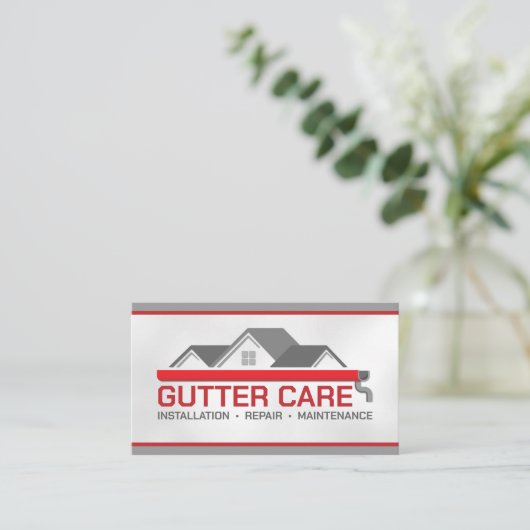 Reinigungsservice für Gutter Visitenkarte (Stehend Vorderseite)