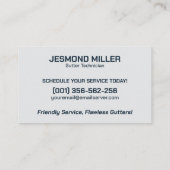 Reinigungsservice für Gutter Visitenkarte (Rückseite)