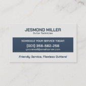 Reinigungsservice für Gutter Visitenkarte (Rückseite)