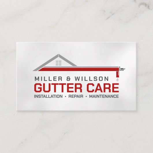 Reinigungsservice für Gutter Visitenkarte (Vorderseite)