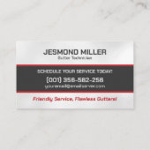 Reinigungsservice für Gutter Visitenkarte (Rückseite)