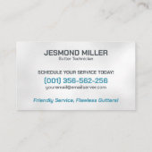 Reinigungsservice für Gutter Visitenkarte (Rückseite)