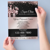 Reinigungsservice für Haushaltshäuser Flyer (Hand)