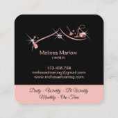 Reinigungsservice für Haushaltshilfe beruflich Quadratische Visitenkarte (Rückseite)