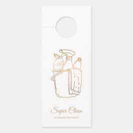 Reinigungsservice für Haushaltshilfe beruflich Türanhänger