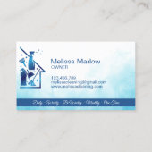 Reinigungsservice für Haushaltshilfe beruflich Visitenkarte (Rückseite)