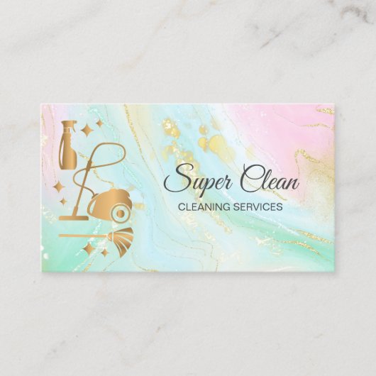 Reinigungsservice für Haushaltshilfe beruflich Visitenkarte (Vorderseite)
