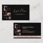 Reinigungsservice für Haushaltshilfe beruflich Visitenkarte (Vorne/Hinten)