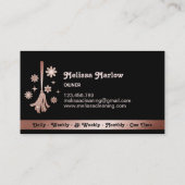 Reinigungsservice für Haushaltshilfe Beruflich Visitenkarte (Rückseite)