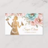 Reinigungsservice für Haushaltshilfe beruflich Visitenkarte (Vorderseite)