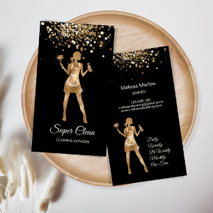 Reinigungsservice für Haushaltshilfe beruflich Visitenkarte