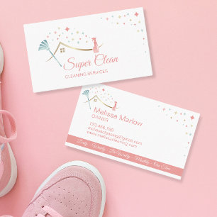 Reinigungsservice für Haushaltshilfe Beruflich Visitenkarte