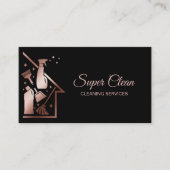 Reinigungsservice für Haushaltshilfe beruflich Visitenkarte (Vorderseite)
