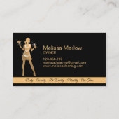 Reinigungsservice für Haushaltshilfe beruflich Visitenkarte (Rückseite)