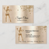 Reinigungsservice für Haushaltshilfe beruflich Visitenkarte (Vorne/Hinten)