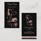 Reinigungsservice für Haushaltshilfe beruflich Visitenkarte (Vorne/Hinten)