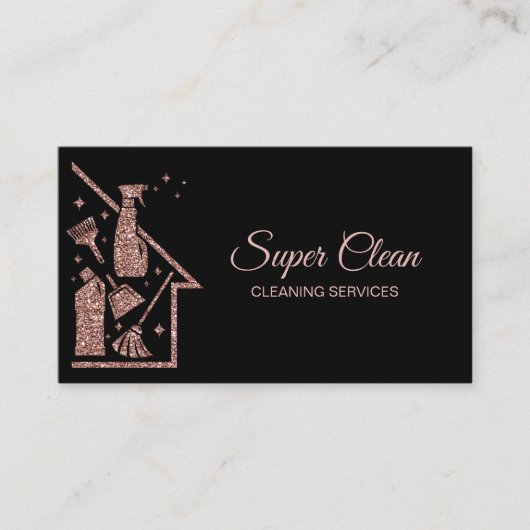 Reinigungsservice für Haushaltshilfe beruflich Visitenkarte (Vorderseite)