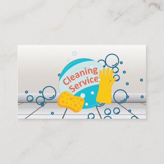 Reinigungsservice für Haushaltshilfe | Seifenblase Visitenkarte (Rückseite)