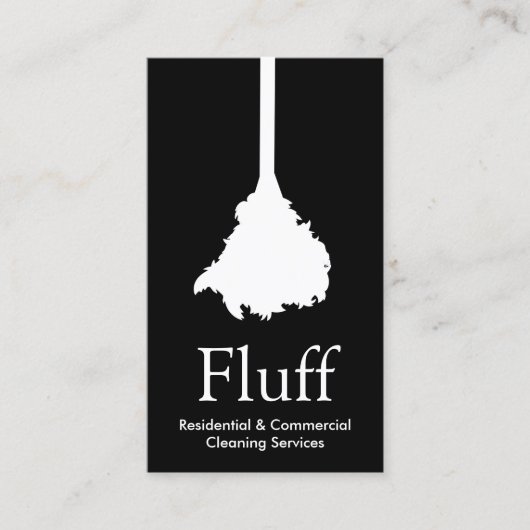 Reinigungsservice für Hausreiniger Feather Duster Visitenkarte (Vorderseite)