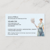 Reinigungsservice für Haustiere Zimmermädchendiens Visitenkarte (Rückseite)