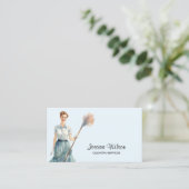 Reinigungsservice für Haustiere Zimmermädchendiens Visitenkarte (Stehend Vorderseite)