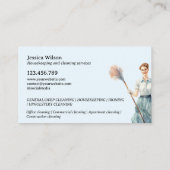 Reinigungsservice für Haustiere Zimmermädchendiens Visitenkarte (Rückseite)