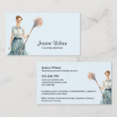 Reinigungsservice für Haustiere Zimmermädchendiens Visitenkarte (Vorne/Hinten)