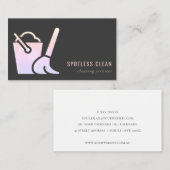 Reinigungsservice für holografische Eimer Visitenkarte (Vorne/Hinten)