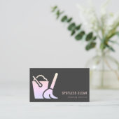 Reinigungsservice für holografische Eimer Visitenkarte (Stehend Vorderseite)