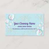 Reinigungsservice für niedliche Glitzer Haushaltsh Visitenkarte (Vorderseite)