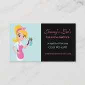 Reinigungsservice für niedliche Haushaltshilfe Visitenkarte (Vorderseite)