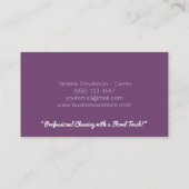 Reinigungsservice für niedliche Haustiere Visitenkarte (Rückseite)