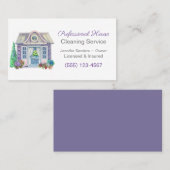 Reinigungsservice für niedliche Wasserfarben Visitenkarte (Vorne/Hinten)