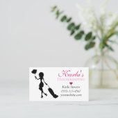 Reinigungsservice für niedliches Teppichdesign Hau Visitenkarte (Stehend Vorderseite)