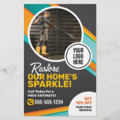 Reinigungsservice für Power- unter Druck Flyer (Vorne)