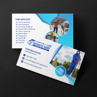 Reinigungsservice für Power Wash Pressure Washhous Visitenkarte