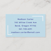 Reinigungsservice für Visitenkarten Blue House (Zu Visitenkarte (Rückseite)