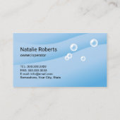 Reinigungsservice für Zimmermädchen Moderne blaue  Visitenkarte (Rückseite)