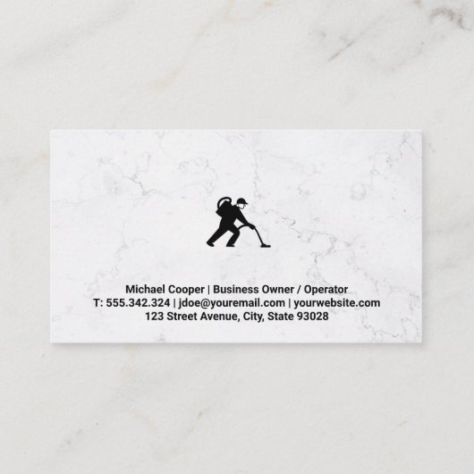 Reinigungsservice | Fußbodenreiniger Logo Visitenkarte (Rückseite)